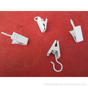 White Color Metal Window Curtain Rod Clip